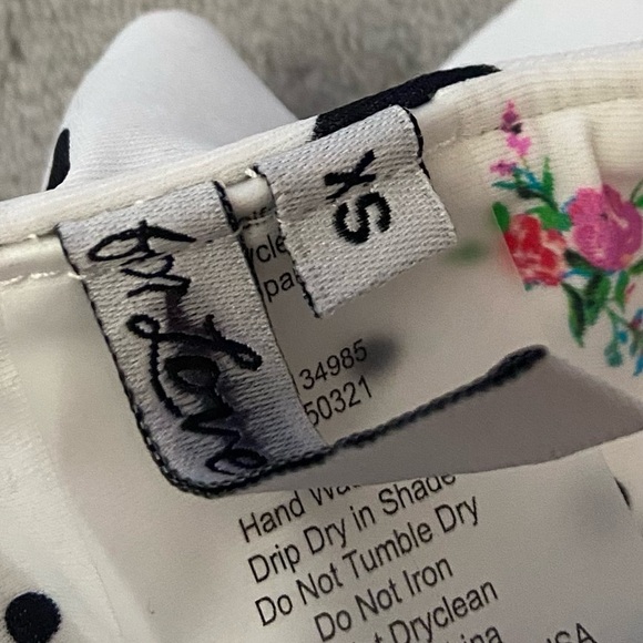 New! For love and lemons rosewater floral polka dot bikini bottoms 24203 - Picture 7 of 8